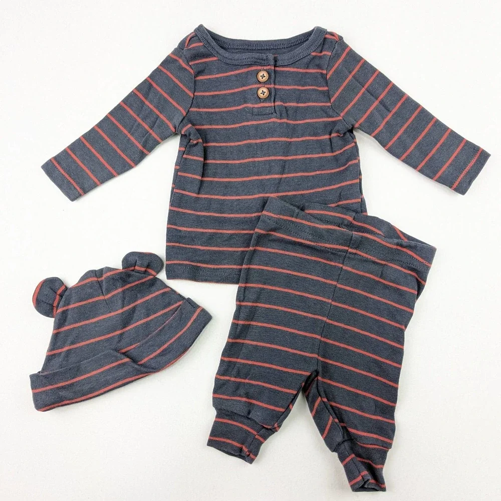 Just One You Carter's Navy & Red Outfit